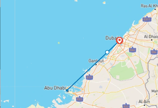 6 Days package Dubai Escape map
