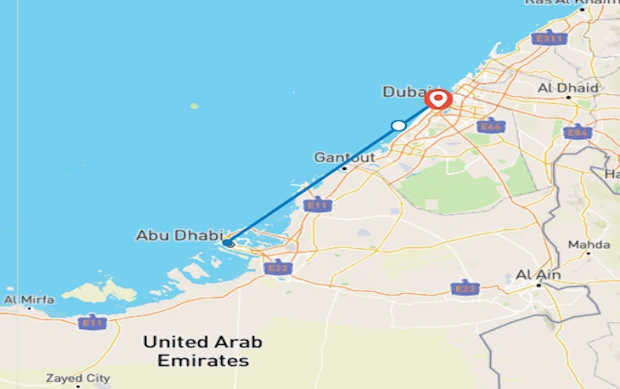 Explore Dubai & Abu Dhabi 4 Nights 5 Days map