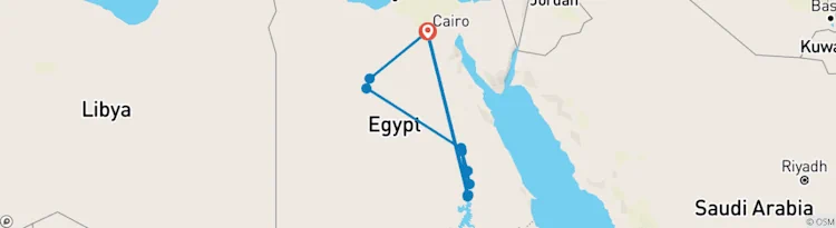 Egypt treasures 9 days map