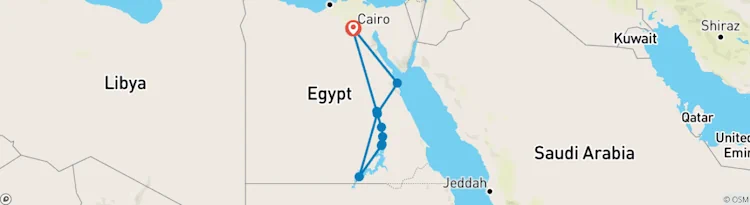Magic of Egypt 12 Days map